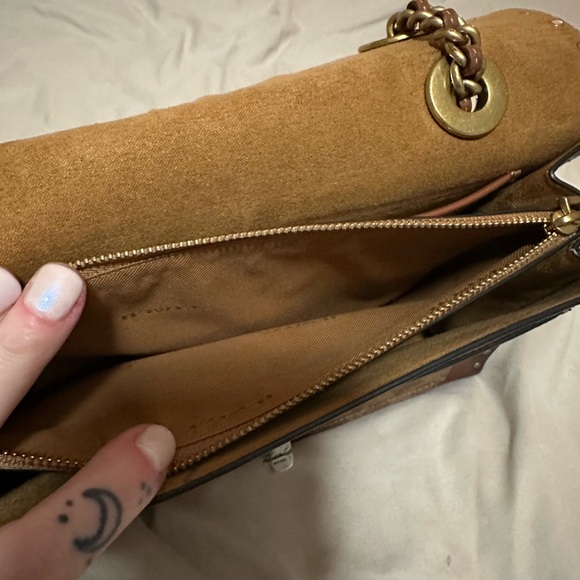 Coach Parker Handbag with Snakeskin Details - Picture 7 of 9